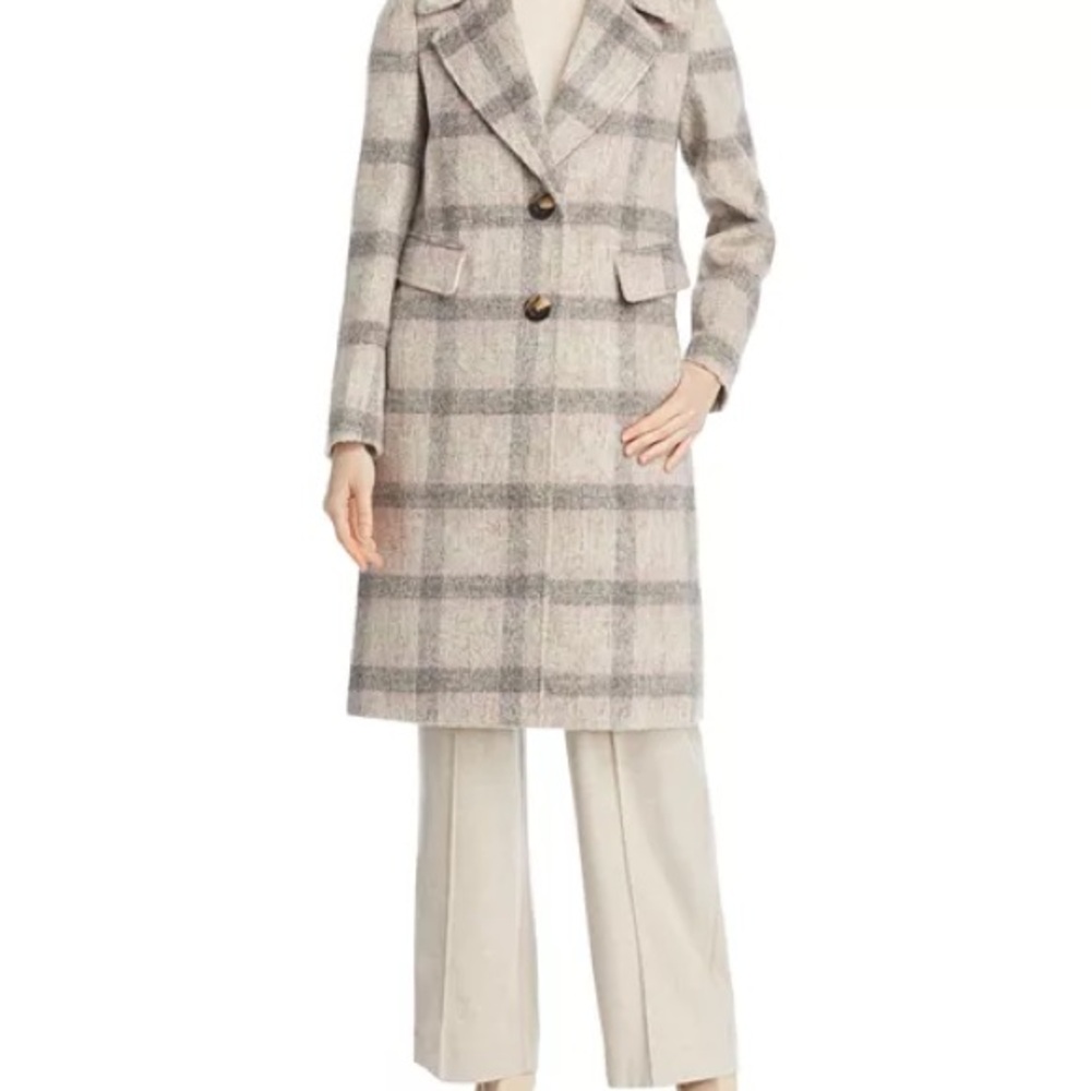 Stylish Plaid Long Coat - Picture 3 of 5